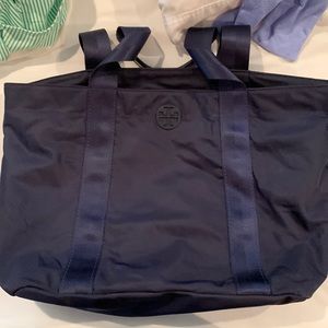 Tory Burch Nylon Navy Tote Bag
